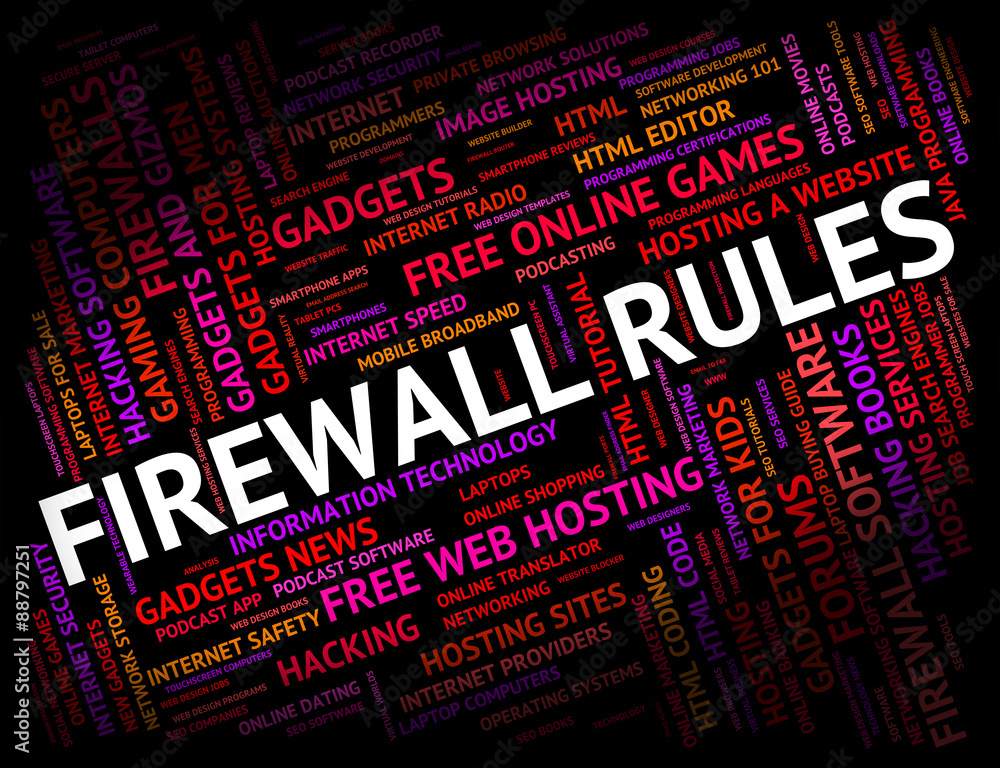 Aufkleber firewall rules means no access and defence