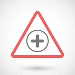 Warning signal with a sum sign