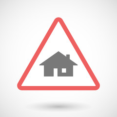 Warning signal with a house