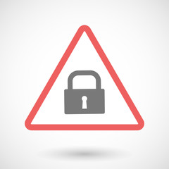 Warning signal with a lock pad