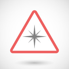 Warning signal with a sparkle