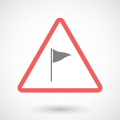Warning signal with a golf flag