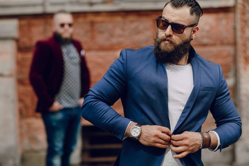 Two bearded men fashion