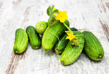 Fresh cucumbers