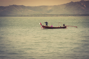 Traditional thai boats in  Phang nga,Phuket, Thailand