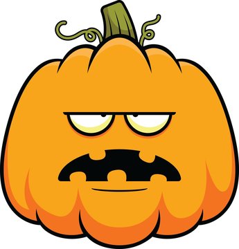 Cartoon Pumpkin Tired