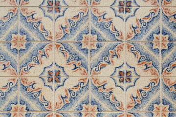 Detail of some typical portuguese tiles