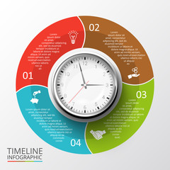 Vector circles elements for timeline infographic.