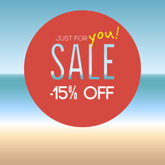 Summer sale with percentage