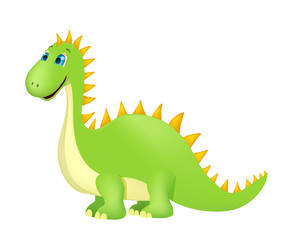 cute cartoon dinosaur on white. vector
