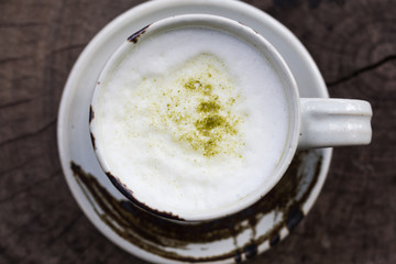 Hot green tea
