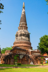 Fototapeta premium Wat Yai Chaimongkol Temple in Ayutthaya Thailand