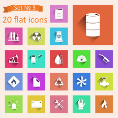 Set of web icons on a theme the industry.