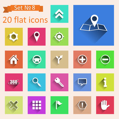 Set of web icons for navigation.
