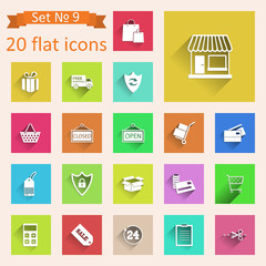 Set of  web icons for commerce and finance.