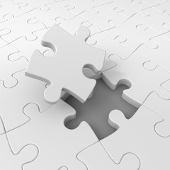 Fototapeta premium jigsaw puzzle the last piece