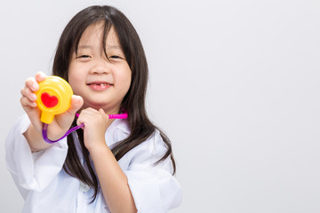 Kid Playing Doctor Background / Kid Playing Doctor / Kid Wearing Doctor Dress Background