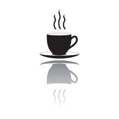 Coffee or tea cup icon. Vector. 