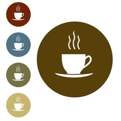 Coffee or tea cup icon. Vector. 