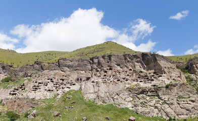 Fototapeta na wymiar Vardzia cave city monastery in Georgia.