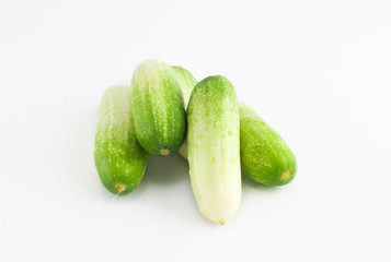 cucumbers isolated on white