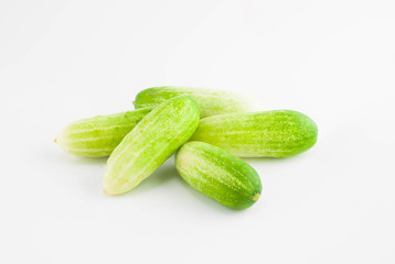 cucumbers isolated on white