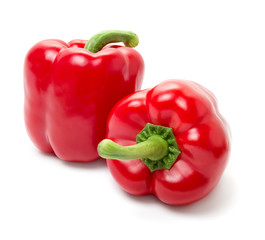 Fresh red pepper isolated on white background