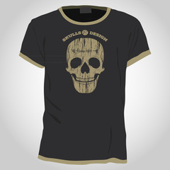 Skull t-shirt design template