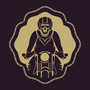 skull motorcycle logo