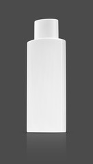 blank packaging cosmetic bottle isolated on gray background