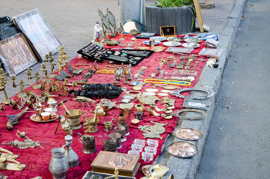 KIEV (KYIV), UKRAINE - August 25: The tourist souvenirs market 