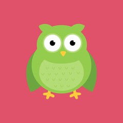 Vector Illustration of an Abstract Owl Design