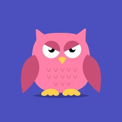 Vector Illustration of an Abstract Owl Design