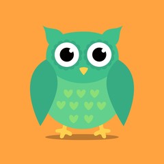 Vector Illustration of an Abstract Owl Design