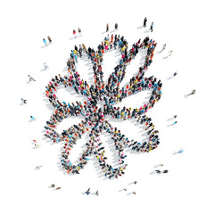 people shape  flower cartoon