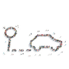 group  people  shape  car