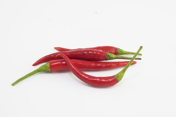 red chili pepper isolated on a white background 