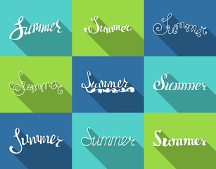 Flat summer lettering.
