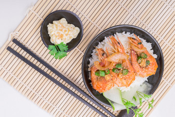 Thai food - deep fried prawns