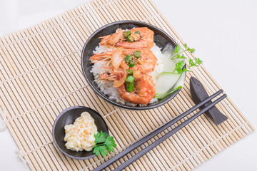 Thai food - deep fried prawns