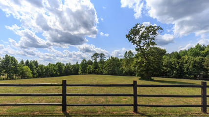 Fenced in field