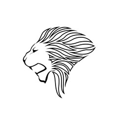 Lion head silhouette
