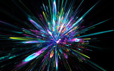 Fototapeta premium New Year colorful celebration fireworks