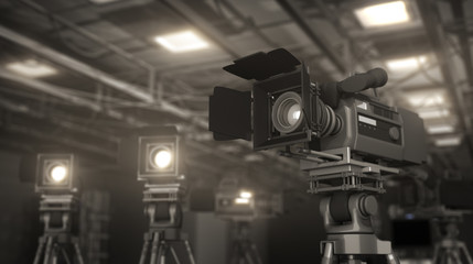 Camera in studio