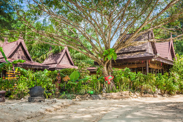 Fototapeta na wymiar a luxurious resort in Phi Phi Island, a tropical Thailand island