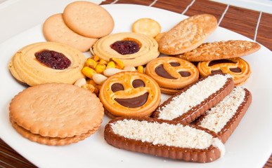 variety of cookies for breakfast