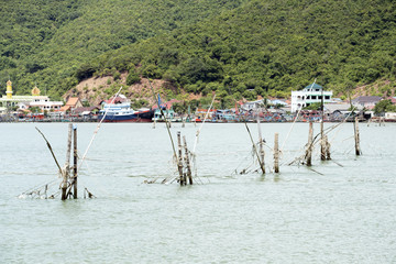 Fishing gear used to catch fish  the sea  