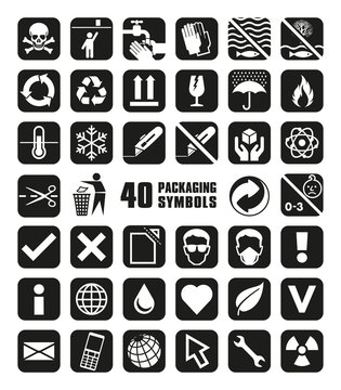 Set of Packaging Symbols in Vector Format