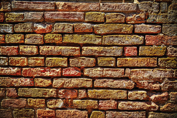 Background made with an old brick wall