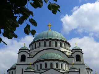 Kuppel der orthodoxen Kirche Sveti Sava in Belgrad